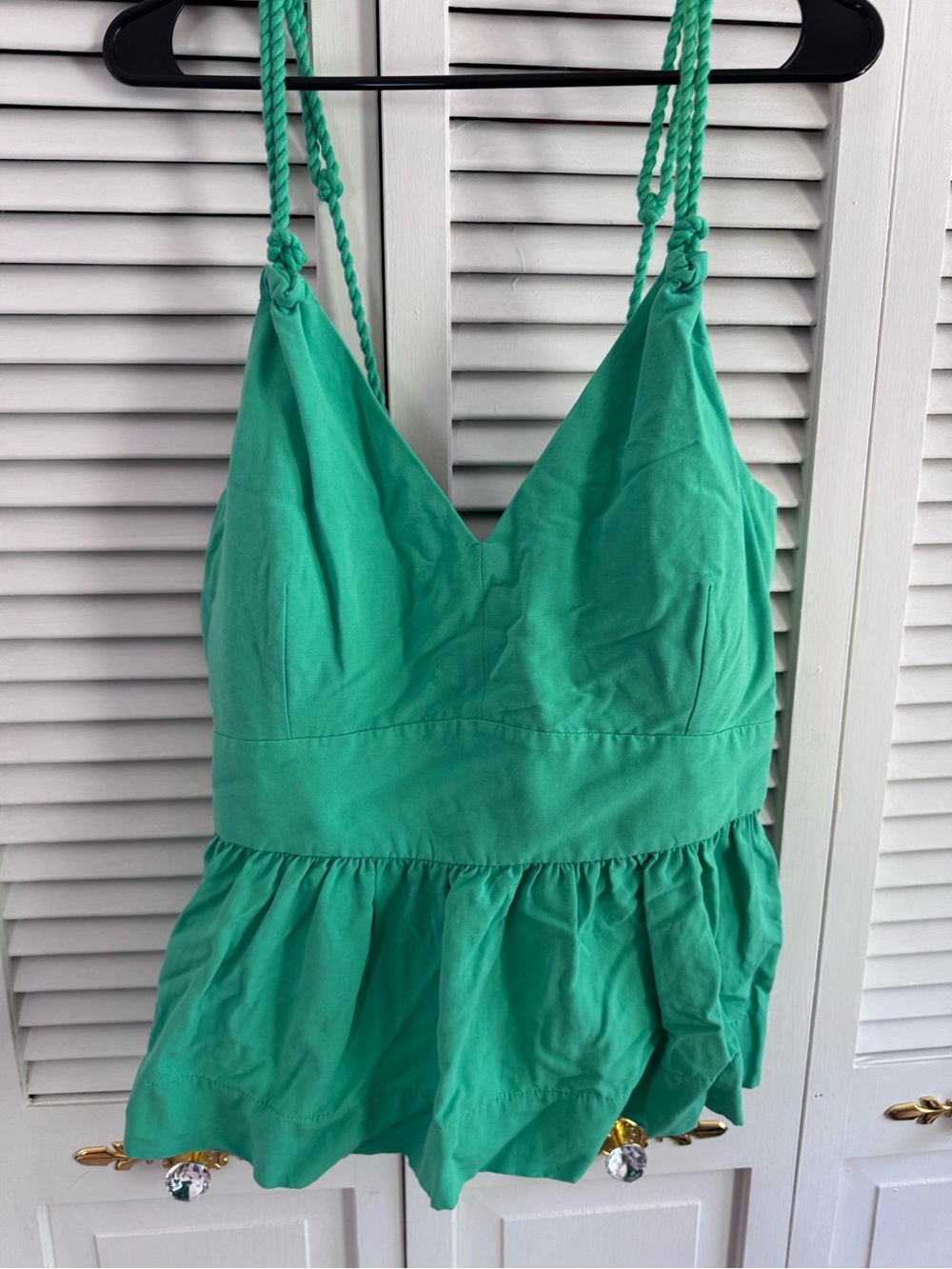 Lilly Pulitzer Teal Green Top with Braided Straps
